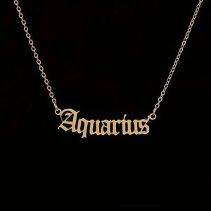 Gold Aquarius Necklace
